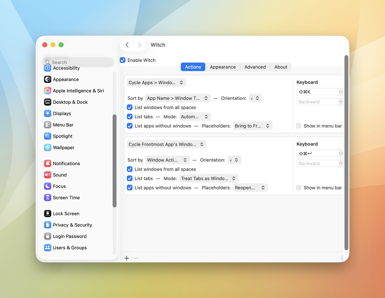 Witch: App and Tab Switcher for macOS